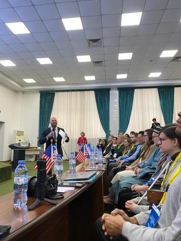 Conference planning session in Tashkent